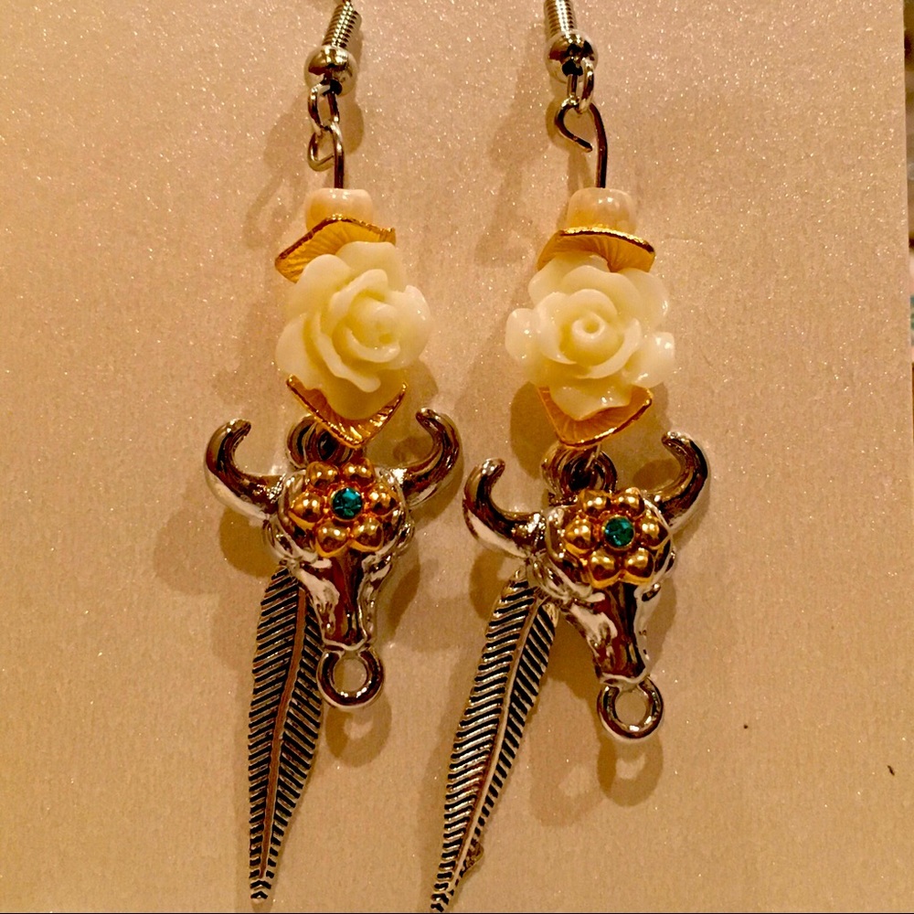 Steer Head Earrings